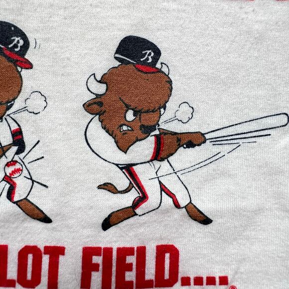 Vintage Buffalo Bisons Minor League Baseball Shirt Single Stitch Screen Stars - Picture 5 of 12